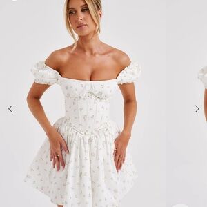 PENELOPE MINI DRESS - BLUSH FLORAL PRINT - SIZE XL